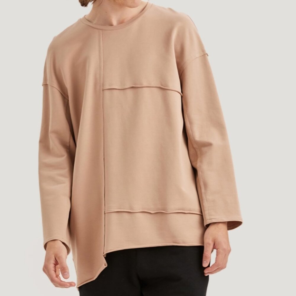 NAP edgy oblique oversized sweatshirt